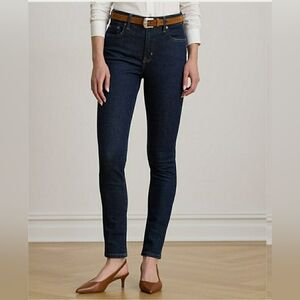 POLO RALPH LAUREN BNWT The High Rise Skinny Jean - Dark Wash - 26 ($228)